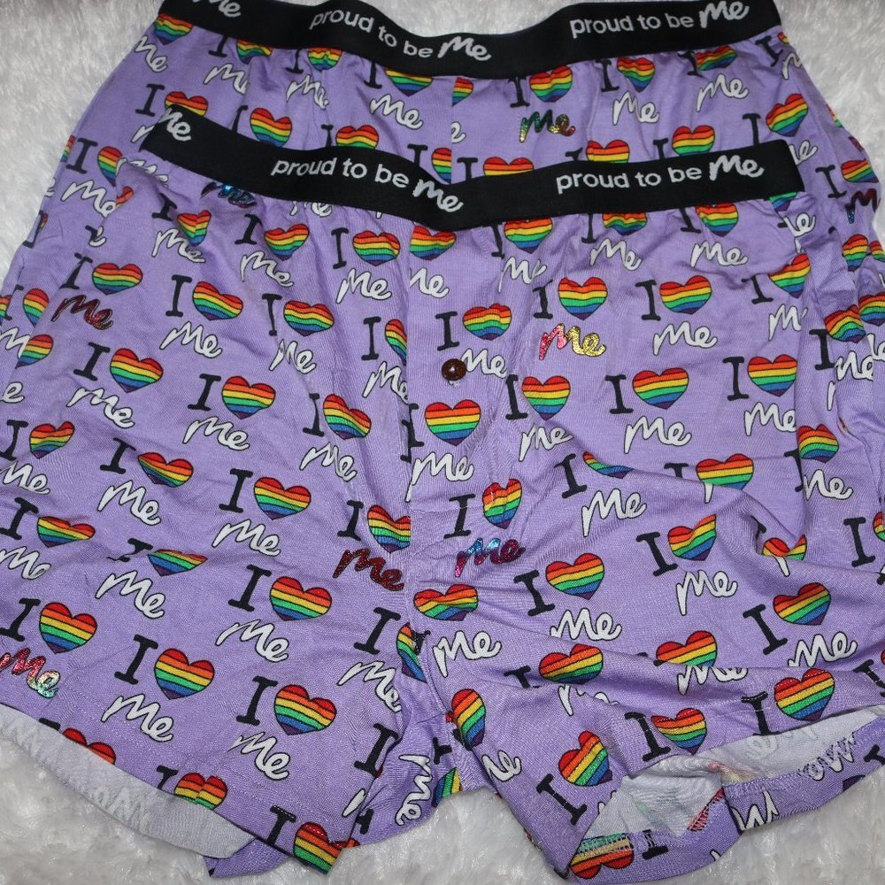 COPY - MeUndies NWOT Men's boxer's W/button PRIDE pattern size medium lot of 2